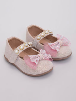 Hopscotch - Pearl and Bow Applique Mary Jane
