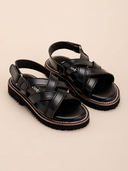Hopscotch - Cross Strap Velcro Sandals