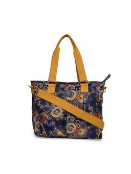 Baomi - CRINKLE Range Blue & Yellow Floral Color Soft Case Nylon Shoulder Bag