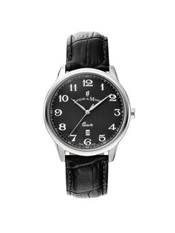Jacques Du Manior - Legend Swiss Made Analogue Black Round Dial Mens Watch- Le.02