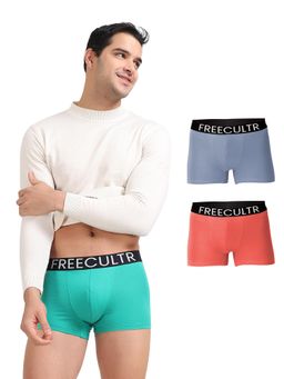 FREECULTR - Men's Multi-Color Organic Cotton Trunks (Pack of 3)
