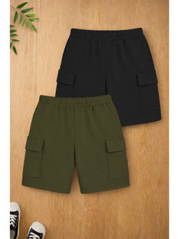 Trampoline - Boys Multi-Color Cargo Shorts (Pack Of 2)