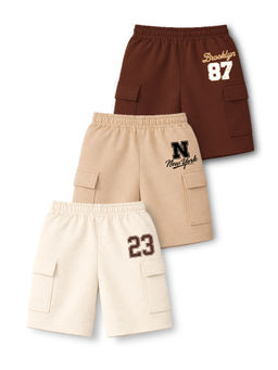 Trampoline - Boys Multi-Color Cargo Shorts (Pack Of 3)