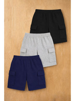 Trampoline - Boys Multi-Color Cargo Shorts (Pack Of 3)