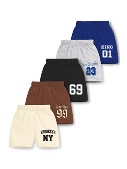 Trampoline - Boys Multi-Color Cotton Blend Shorts (Pack Of 5)
