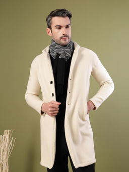 RIGO - Men Beige Polar Fleece Overcoat