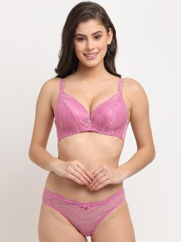 Makclan - Purple Sensual Sophistication Lace Lingerie Bra and Panty (Set of 2)