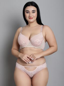 Makclan - Nude Fashion Forward Lace Lingerie Bra and Panty (Set of 2)