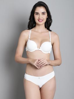 Makclan - White Fashion Meets Function Lace Lingerie Bra and Panty (Set of 2)