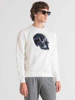 Antony Morato - Sweatshirt Regular Fit In Cotton Polyester Blend Fabric With Embroidered Skull