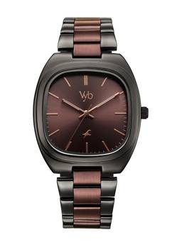 Fastrack - Vyb Aviator Quartz Analog 3 Brown Square Dial Watch ( FV30004KM03W ) (M)