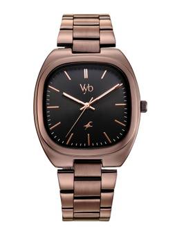 Fastrack - Vyb Aviator Quartz Analog 3 Black Square Dial Watch ( FV30004QM02W ) (M)