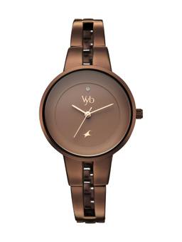 Fastrack - Vyb Halo Quartz Analog 3 Brown Round Dial Watch ( FV60035QM02W ) (M)