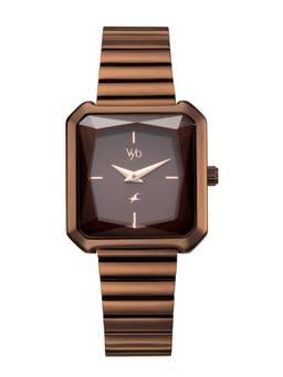 Fastrack - Vyb Flare Quartz Analog 3 Brown Square Dial Watch ( FV60036QM02W ) (M)