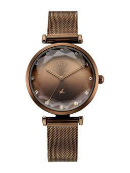 Fastrack - Vyb Aura Quartz Analog 3 Brown Round Dial Watch ( FV60070QM01W ) (M)