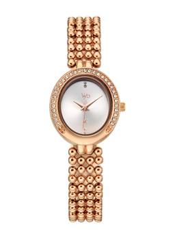 Fastrack - Vyb Iconique Quartz Analog 3 Silver Oval Dial Watch ( FV60151WM01W ) (M)