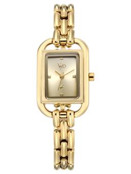 Fastrack - Vyb Bliss Quartz Analog 3 Gold Rectangular Dial Watch ( FV60154YM01W ) (M)