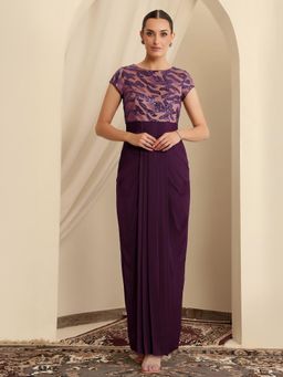 Miss Chase - Luxe Womens Luxe Satin Ethnic Gown