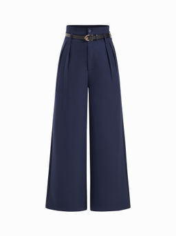 Cider - Belted High Waisted Pleated Trousers