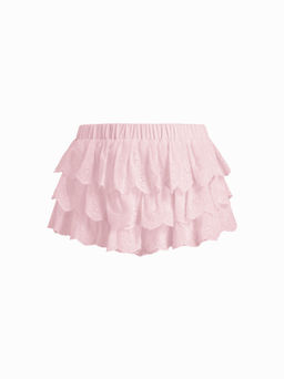 Cider - 100% Cotton Low Rise Solid Layered Micro Bloomer Shorts