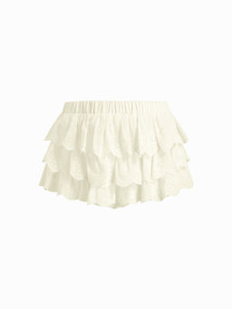 Cider - 100% Cotton Low Rise Solid Layered Micro Bloomer Shorts