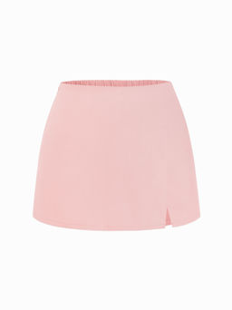 Cider - Cotton Mid Rise Split Mini Skirt Curve & Plus