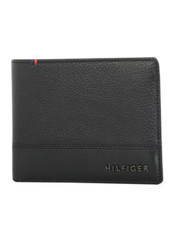 Tommy Hilfiger - Aurelio Mens Leather Global Coin Wallet Textured Black