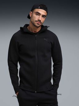 Puma - Men Black Solid Hoodie
