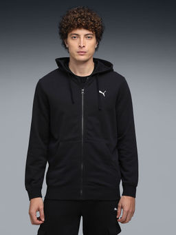Puma - Men Black Solid Hoodie