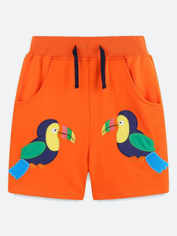 Oh Rare - Orange Cotton Sports Shorts