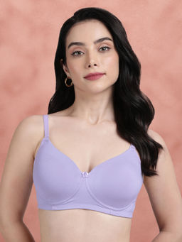 Shyaway - Lilac Solid Cotton Everyday Padded Bra