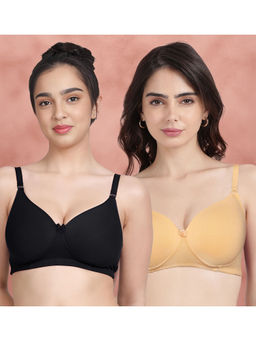 Shyaway - Solid Cotton Everyday Padded Bra Multi-Color (Pack of 2)