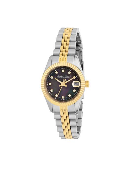 NWT Mathey-Tissot Mathey II Quartz Crystal Black Dial Ladies Watch Xship.vn: Mathey-Tissot Mathey II Quartz Crystal Black Dial  main image 3