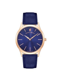 Jacques Du Manior - Emotion Swiss Made Analogue Blue Round Dial Womens Watch- Em.12
