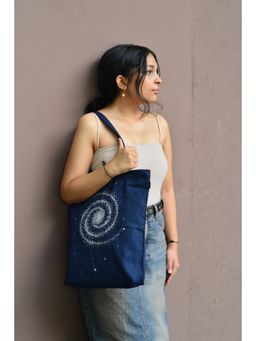 EcoRight - Unisex Canvas Tote Bag With Bags Charm-Milky Way And Pumpkin