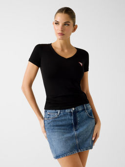 Guess - Women V-Neck Short Sleeves T-Shirt