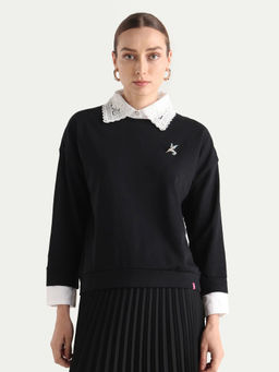 RAREISM - Solid Black Womens Sweatshirt