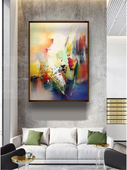The Art House - Abstract Painting Multicolor (40X30 Inches)