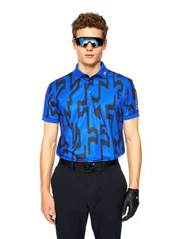 J.Lindeberg - Blue Printed Regular Fit Polo T-Shirt