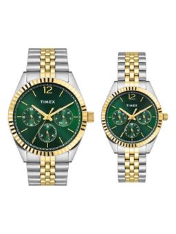 Timex - Trendline Green Round Dial Analog Couple Watch - TW00PR347 (M)