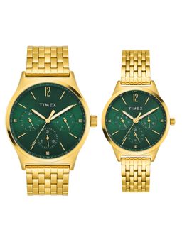 Timex - Trendline Green Round Dial Analog Couple Watch - TW00PR348 (M)