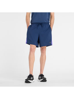 New Balance - Blue Polyester Solid Shorts