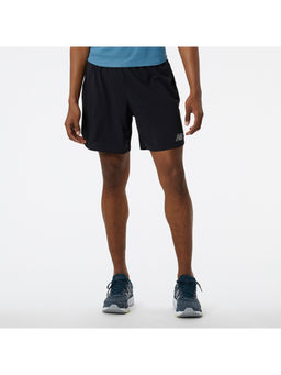 New Balance - Black Polyester Solid Shorts