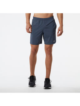 New Balance - Grey Polyester Solid Shorts