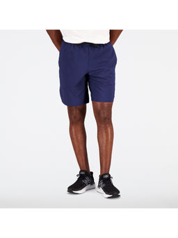 New Balance - Blue Polyester Solid Shorts