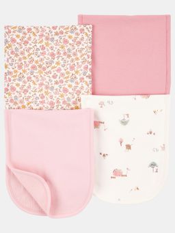Carter's - Baby Girl Multi-Color Burp Cloths (Pack of 4)
