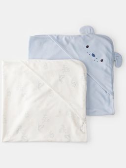 Carter's - Baby Boy Multi-Color Hooded Bath Towels (Pack of 2)