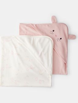 Carter's - Baby Girl Multi-Color Hooded Bath Towels (Pack of 2)