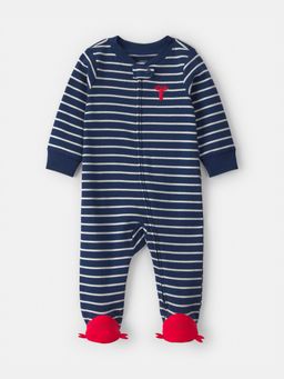 Carter's - Baby Boy Navy Blue Lobster Cotton Sleepsuit