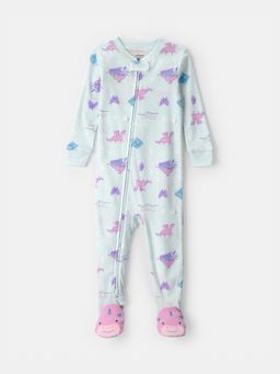 Carter's - Baby Girl Blue Cotton Sleepsuit